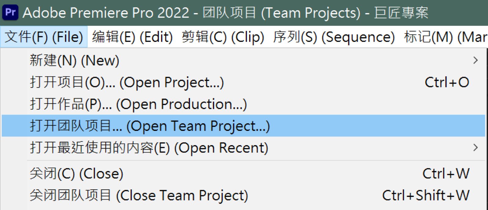 Premiere pro 團隊協作剪輯使用心得
