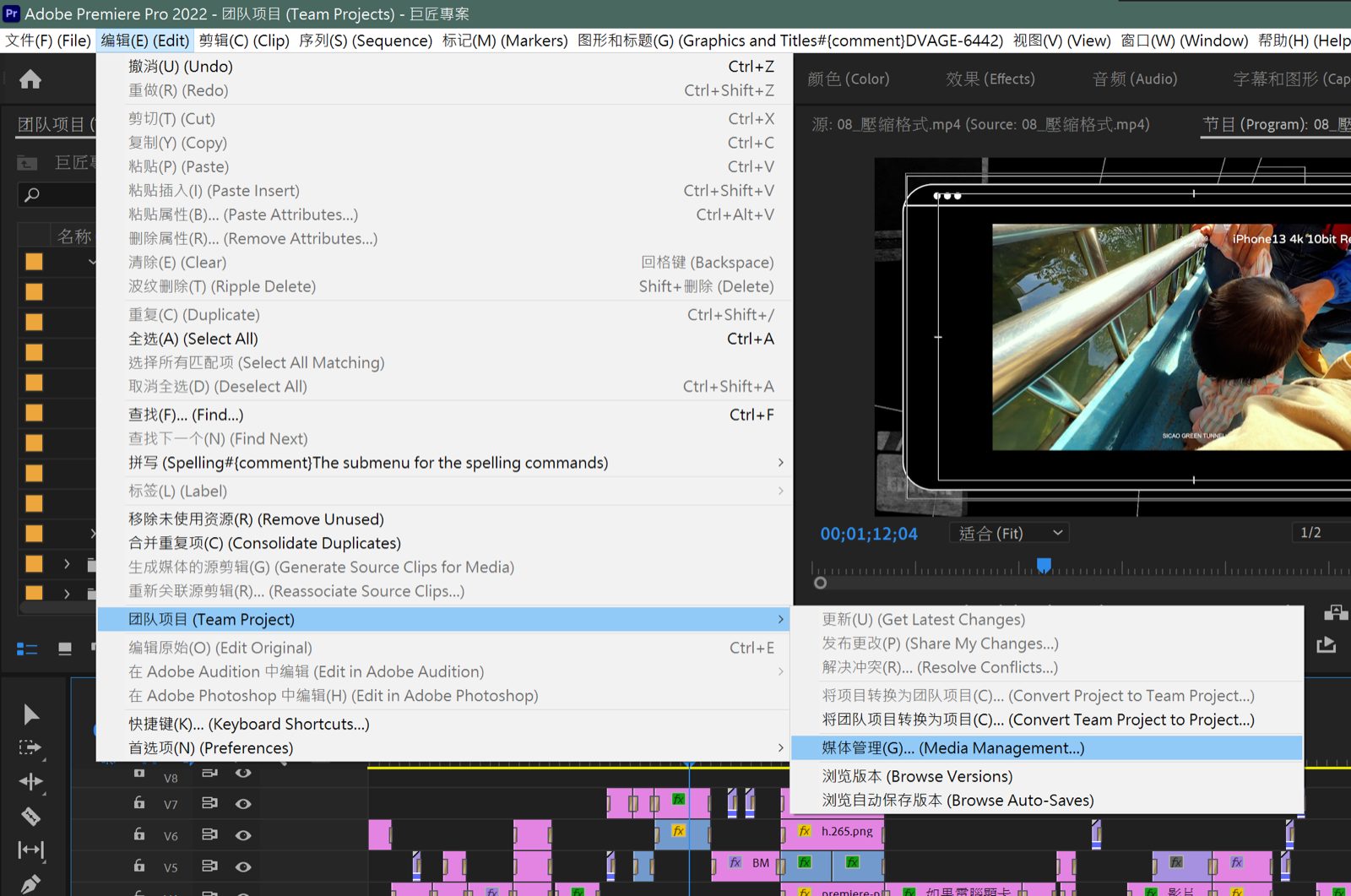 Premiere pro 團隊協作剪輯使用心得