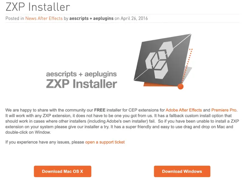 Adobe Ae&Pr 腳本插件安裝方式